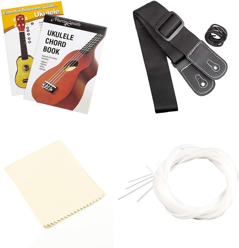 RockJam طقم يوكيليلي تنور متميز مع مو tuner، حقيبة حمل، حزام، ريش و أوتار احتياطية - Image 4